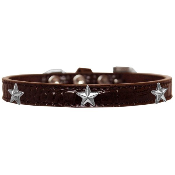 Silver Star Widget Croc Dog CollarChocolate Size 16, Mirage Pet Products, Mfr#: 720-15 CHC16